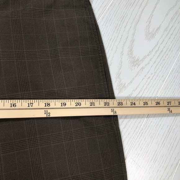 Vintage Eddie Bauer Pants Men 38x32 Brown Windowpane Houndstooth Cuffed Classic - Picture 4 of 11